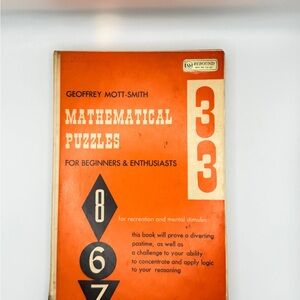 Vintage 1964 Mathematical Puzzles Book | Geoffrey Mott-Smith | 2nd Edition